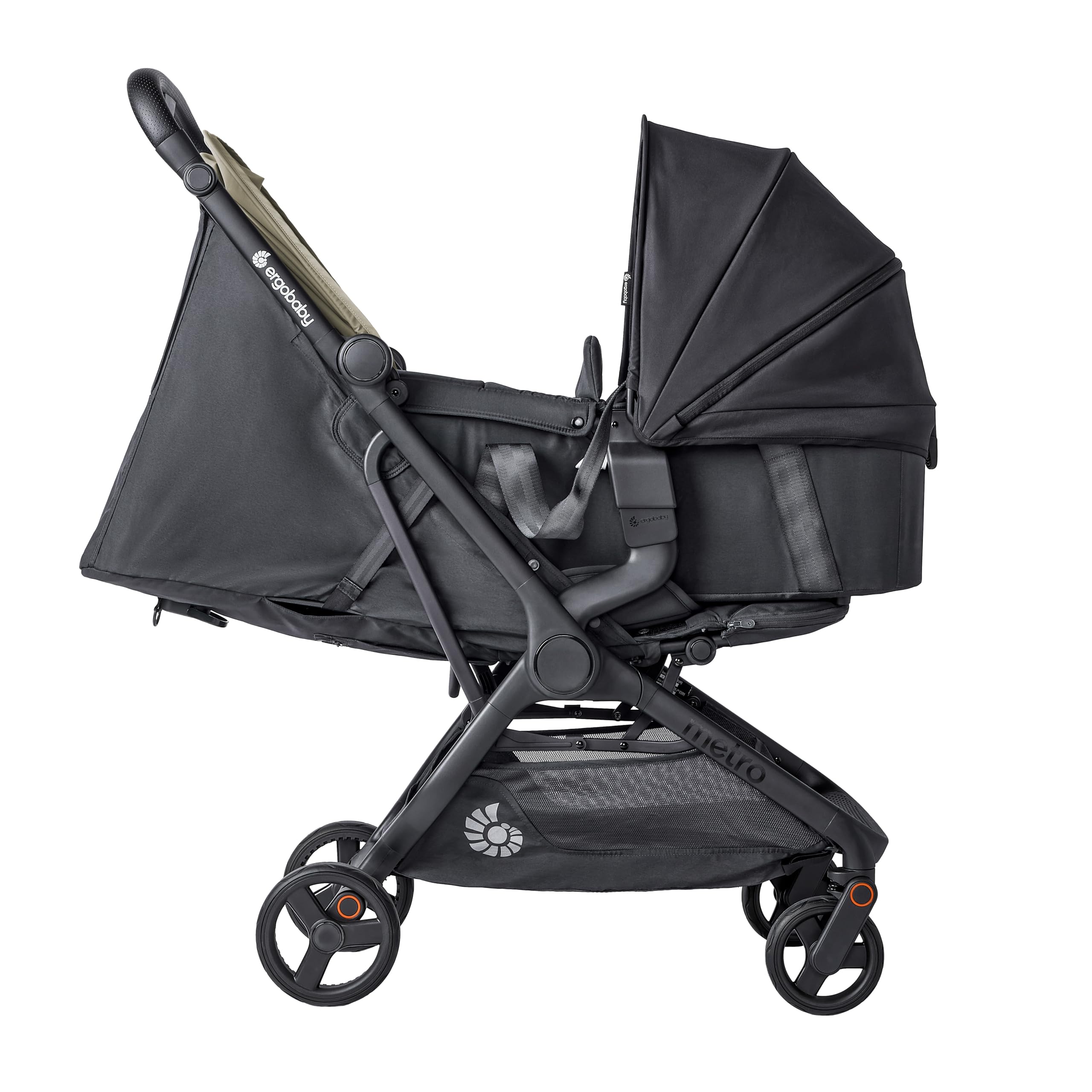 Ergobaby Babywanne für Metro 3 Buggy - Kinderwagenaufsatz fur Neugeborene - Baby Carrycot Komfortabel, Ergonomisch und Sicher - Perfekt für Unterwegs
