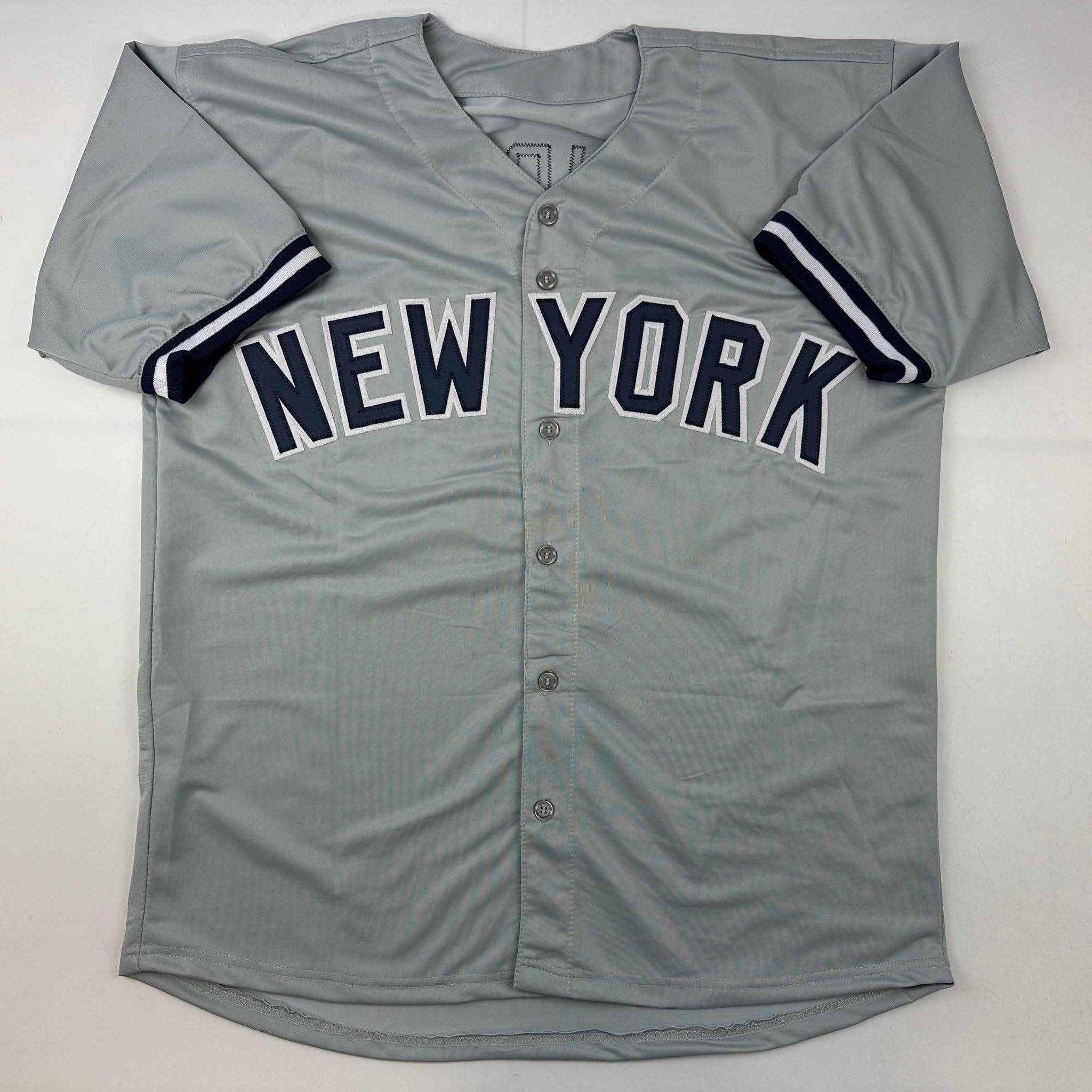Facsimile Autographed Aaron Judge New York Grey Reprint Laser Auto