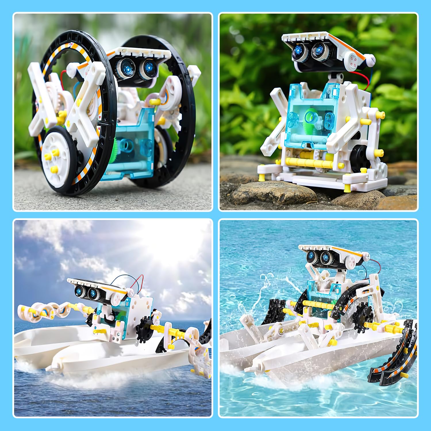 12 in 1 STEM Solar Robot Kit, Solar Powered Building Toy, Educational Experiment, DIY Robotics Kit, Science Educational Toy for Boys Girls 8+ Years, White 3