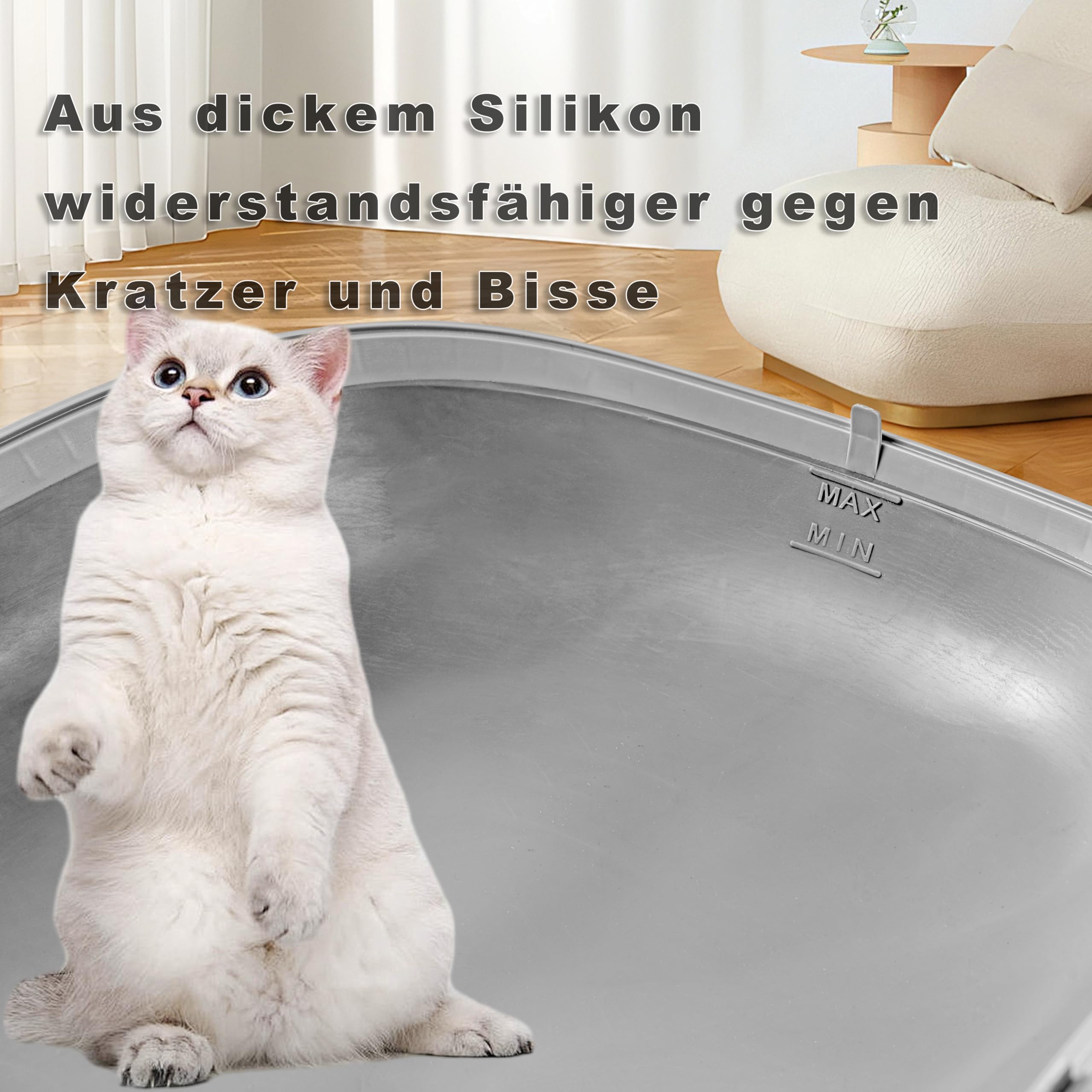 Elektrisches Katzenklo Matte, Silikon Katzenstreu Matte, Wasserdicht, Als Ersatz für den selbstreinigenden Silikonboden der Katzentoilette