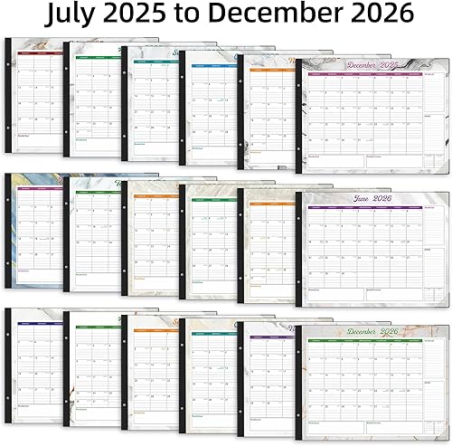 Miniatura 5 de Calendario de escritorio grande 2025-2026, calendario de escritorio de 22 x 17 pulgadas, julio de 2025 a diciembre de 2026, calendario de escritorio
