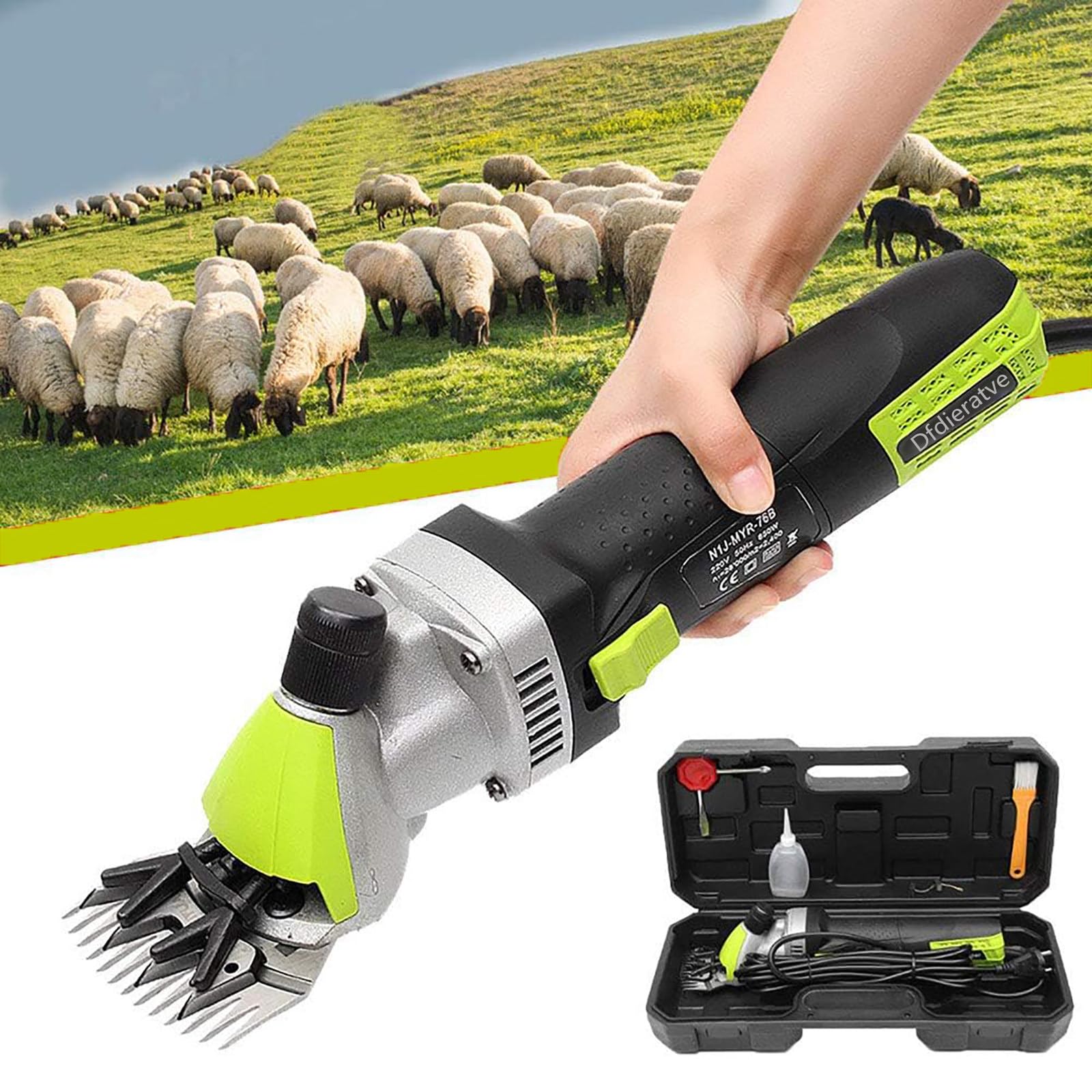 Forbici per Pecore 690W, Tosatrici per Pecore Elettriche Professionali, Kit per Toelettatura del Bestiame da Fattoria, Tosatrici per Carichi Pesanti per Ovini Peli Spessi Cani,110V