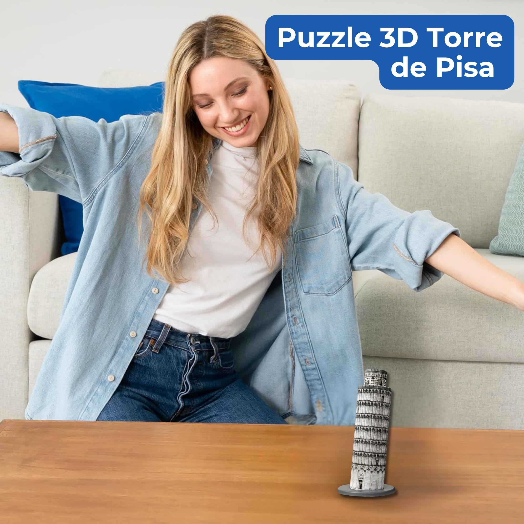 Ravensburger - Puzzle 3d Adultos Torre De Pisa | Puzzles 3d Para Adultos Y Niños De 10 Años O Más | Maquetas Para Montar De 216 Piezas | Regalos Niños 10 Años O Más