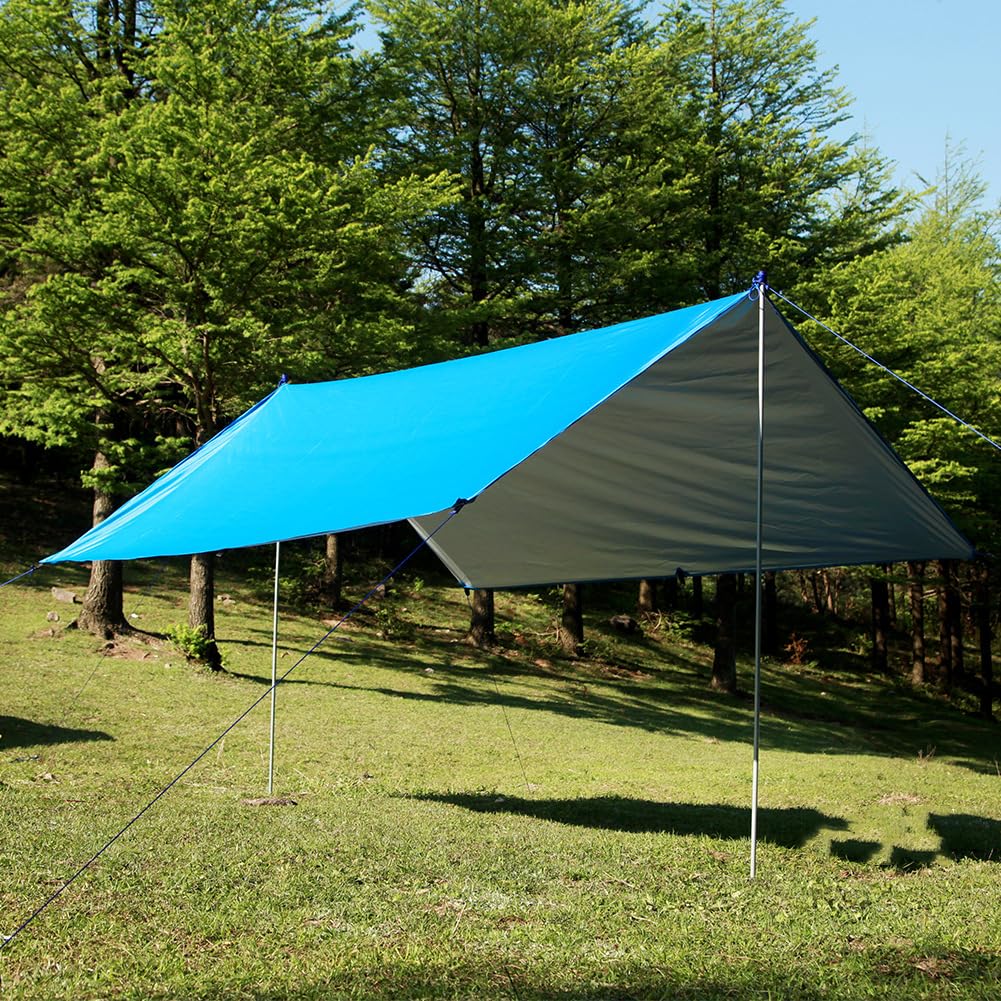 防水タープ キャンプ シェード アウトドア ポール付き 日除け 遮熱 遮光 アウトドア ポール付き 日除け 遮熱 遮光 防水タープ キャンプ