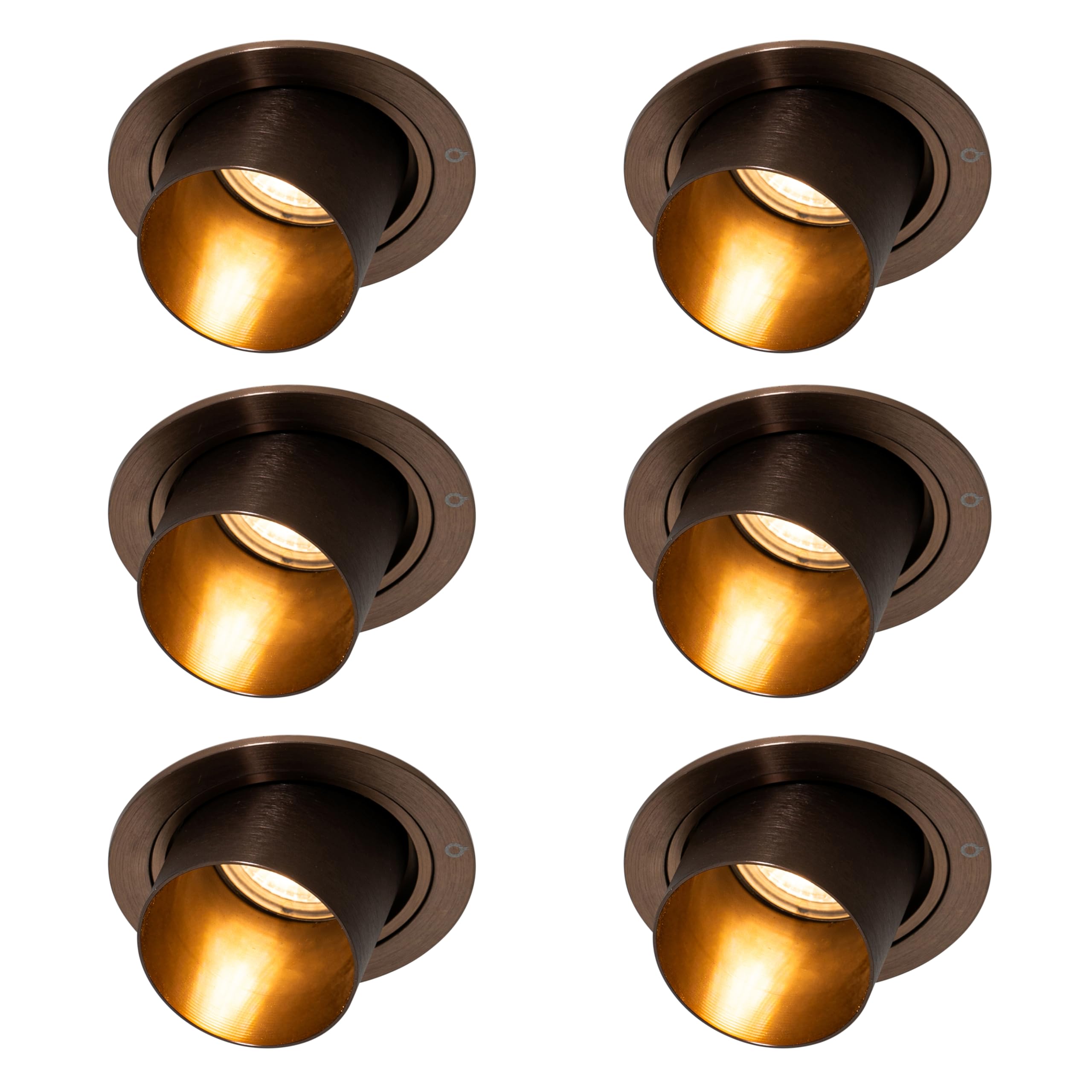 Qazqa recessed Spotlight, Downlight - 105894 - Dark Bronze, gu10, max. 10W, 9.2cm, Round, Ideal for Hall Way, Kitchen and Bedroom, Set of 6