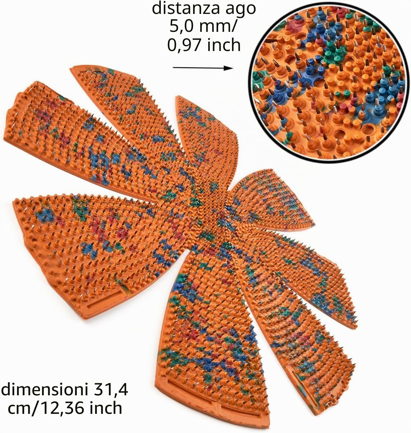 Lyapko Flower - Applicatore per agopressione | Tappetino massaggiante multi-metallo originale | Design flessibile a petalo per spalle, fianchi, ginocchia, collo e cura quotidiana di sé