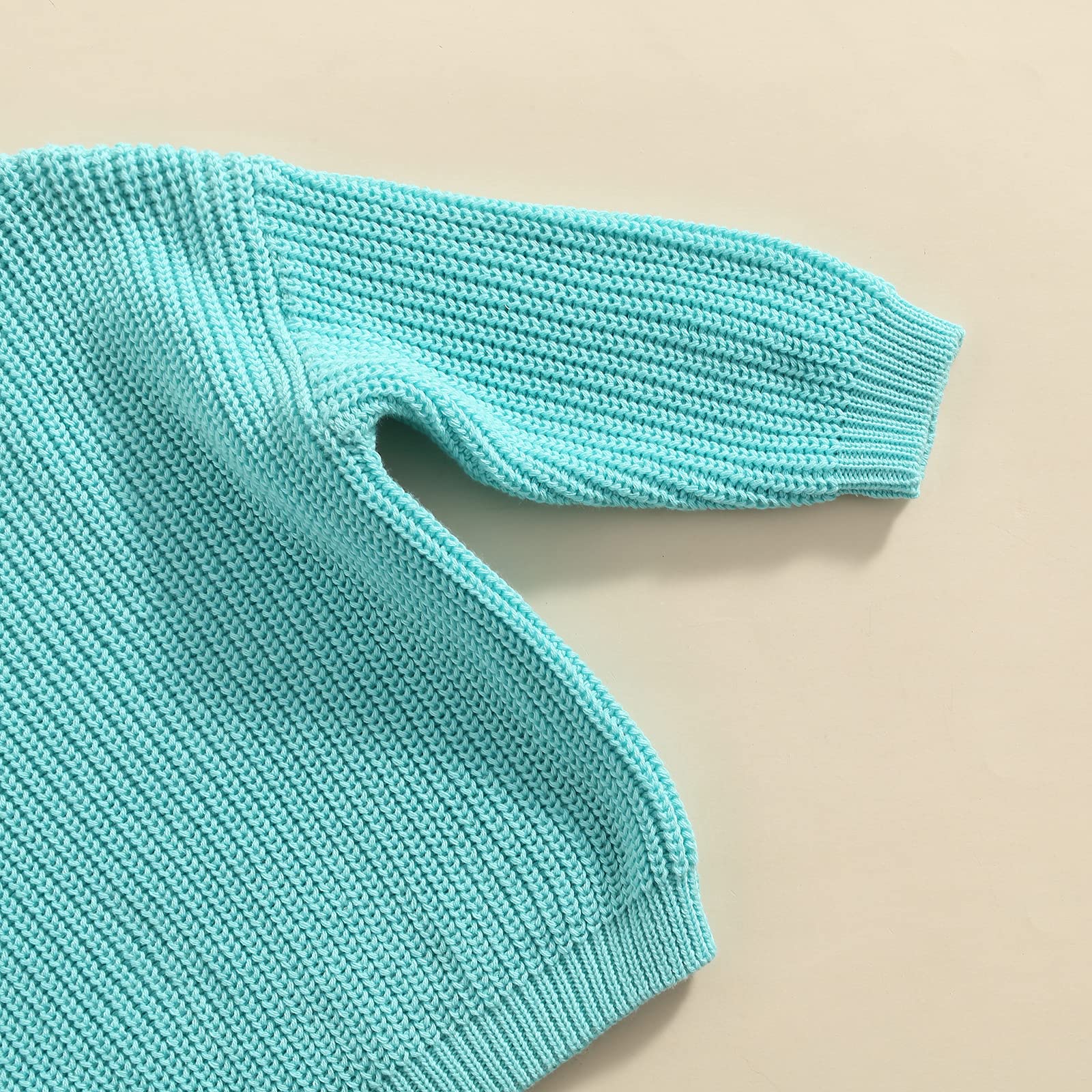 Suéter de punto para bebés y niñas pequeñas, cálido, de manga larga, de punto, para otoño e invierno