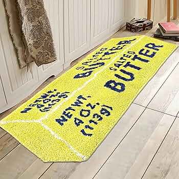 Amazon.com: Butter Rug, Butter Block Door Mat, Butter Shaped Bath