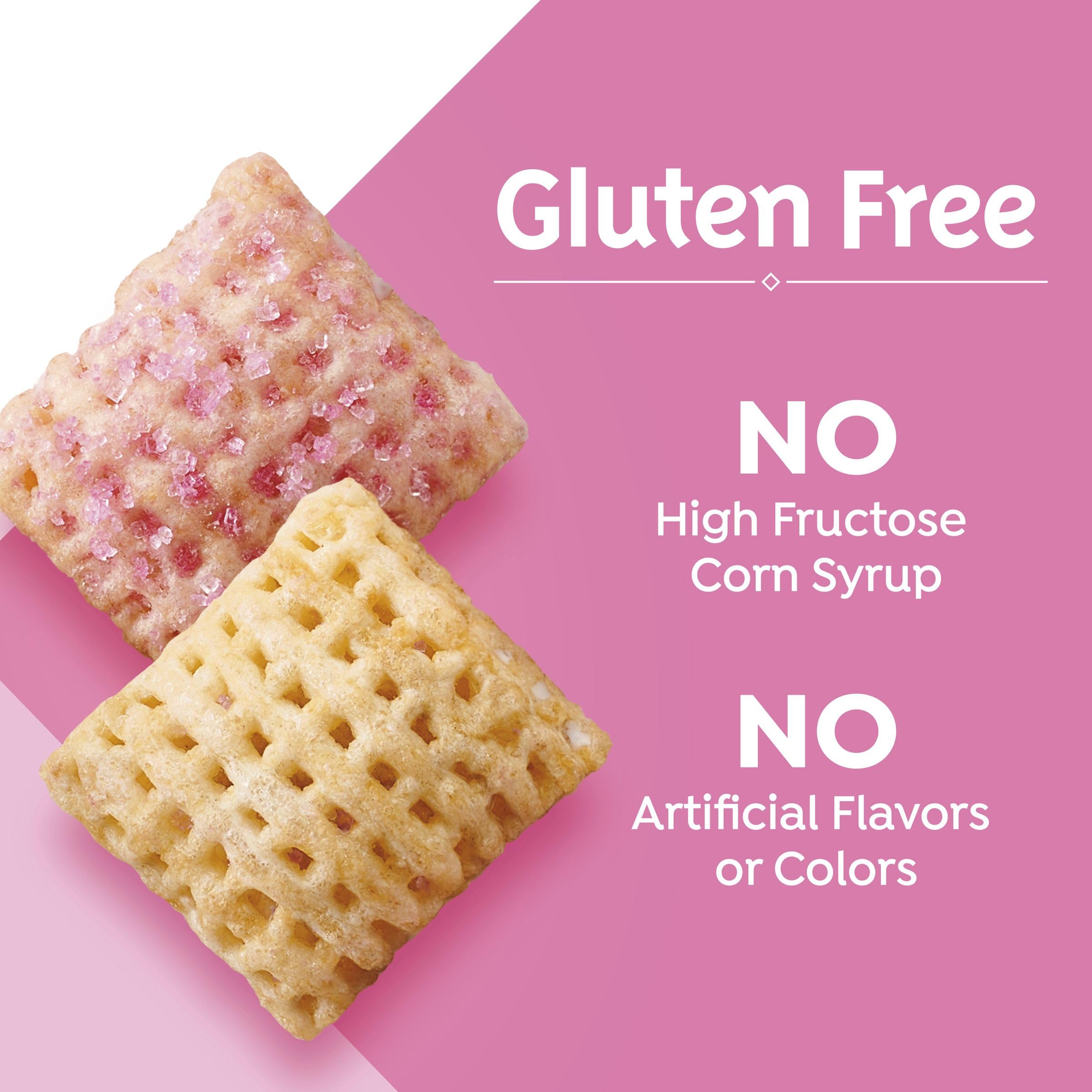 Chex Cereal, queso de fresa y vainilla, cereal sin gluten, hecho de granos enteros, 350 ml