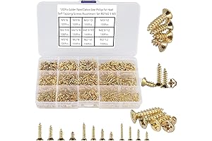 1200Pcs Sturdy Brass Screws for DIY Projects