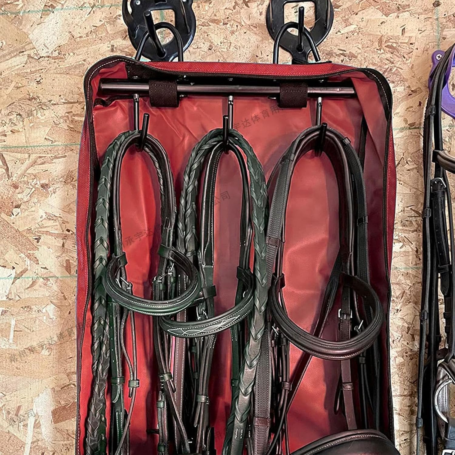 馬具バッグ | 3段ラック付きホースタック収納バッグ | 大容量 ペット収納アクセサリー 頭絡 乗馬 ロープ ハーネス 手綱 ビット