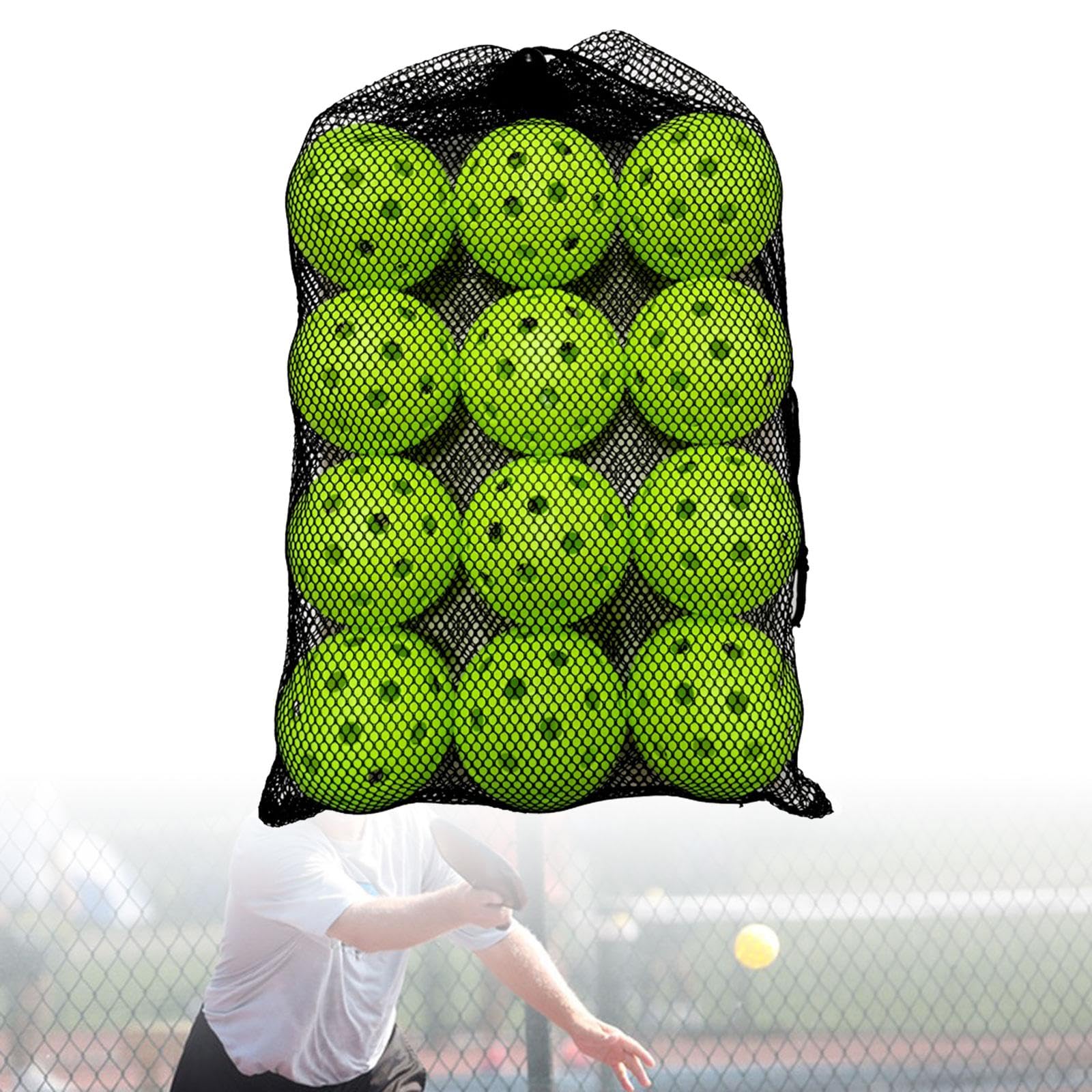 Palline da pickleball per allenamento e competizioni standard, 12 pezzi, per interni ed esterni, raccordi durevoli, livelli di abilità