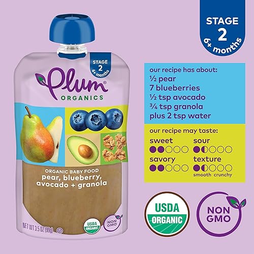 Miniatura 3 de Plum Organics Segundas combinaciones para bebé Bolsas de 4oz Paquete de 12