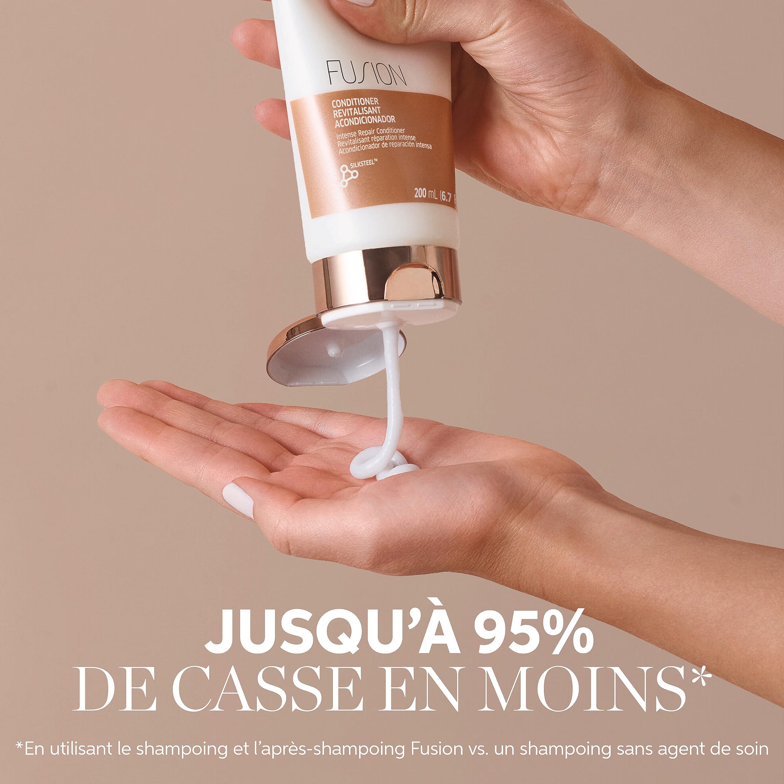Wella Professionals Fusion Après-shampoing Reparation Intense - Après-shampoing démêlant et lissant pour cheveux abîmés et fragilisés - Apporte brillance et prévient la casse, 1l