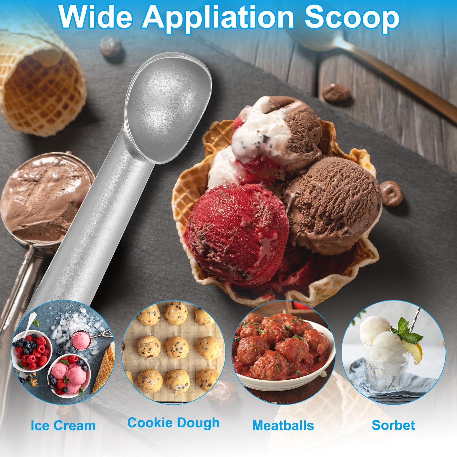 PATIKIL 7 Inches Ice Cream Scoop - Image 4