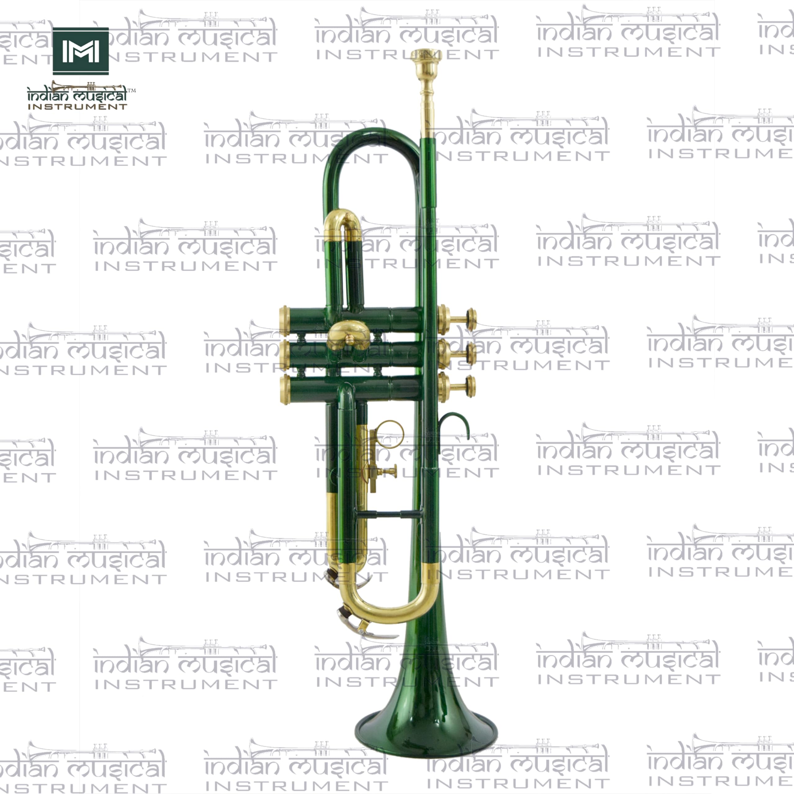 Tromba Bb Pitch con accessori, bocchino e custodia per il trasporto (verde oro)