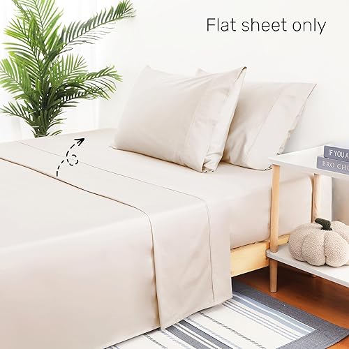 Miniatura 5 de Shunjie.Home Sábana encimera de 400 hilos, 100% algodón egipcio, sábana encimera de 400 hilos, resistente a las arrugas, la decoloración y las
