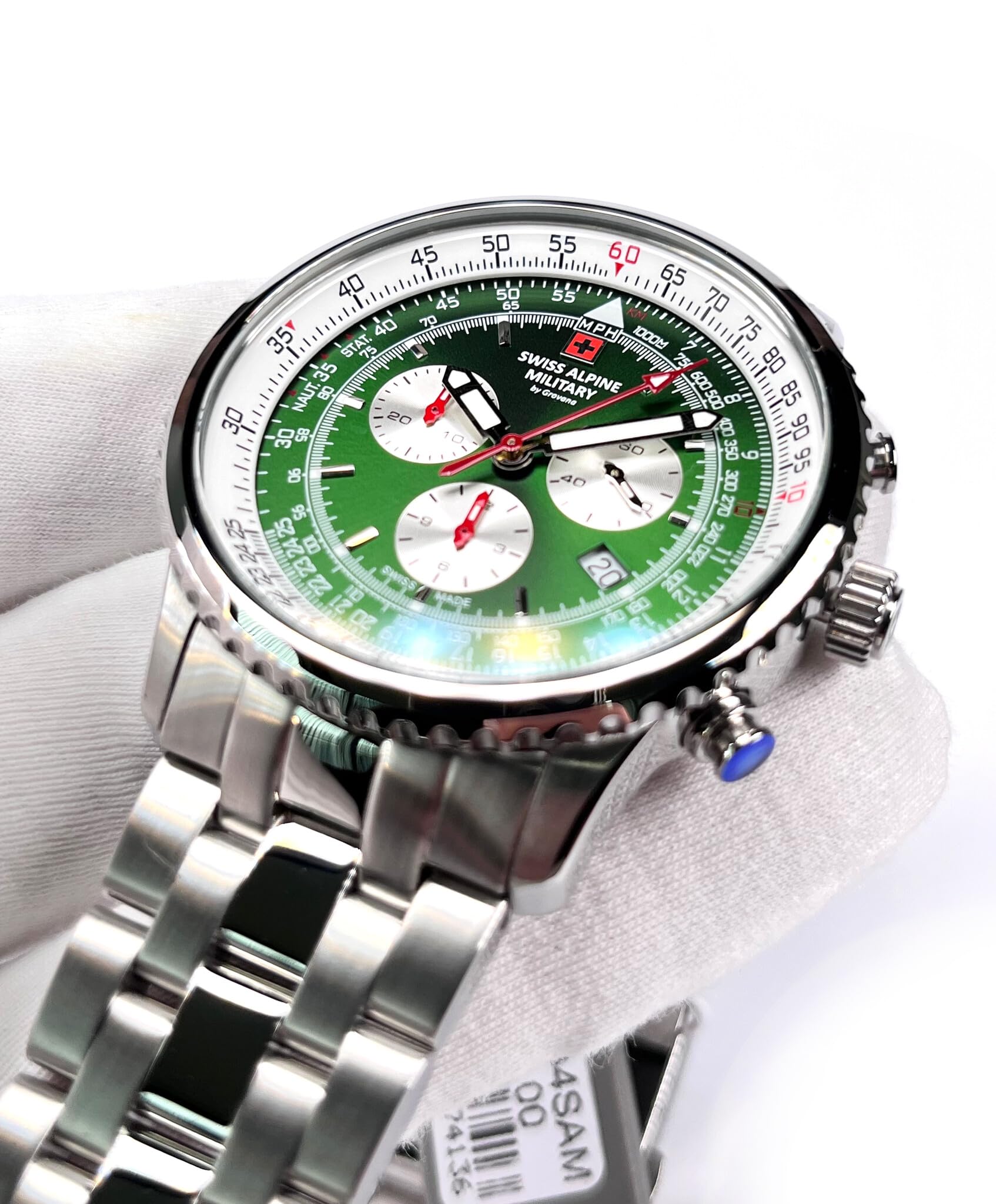 Swiss Alpine Military Montre analogique à Quartz 7078.9 en Acier Inoxydable pour Homme