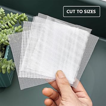 10 Sheets White Eye Mesh for Therian Mask- 21 x 30CM Fursuit Eyes Mesh, Plastic Mesh Canvas Sheets for DIY Cat Mask, Cosplay Props, Fursuits, Craft Making, Printable Waterproof PVC Plastic Mesh Sheet