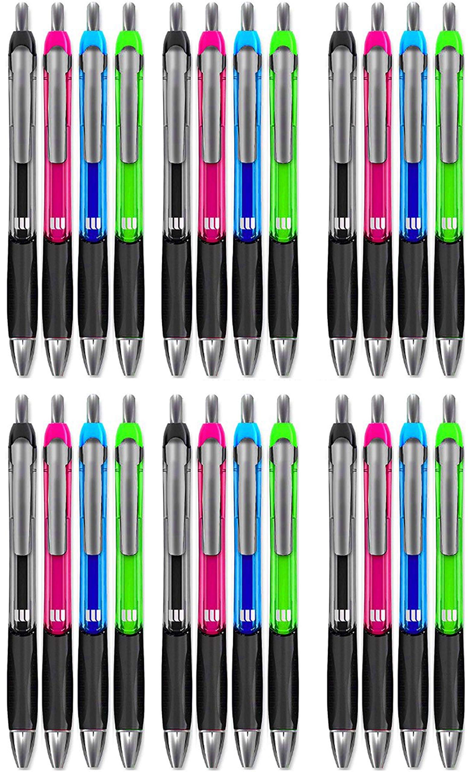 Write Dudes Ultra Glide Ballpoint Pens, Assorted Colors, 24 Pens