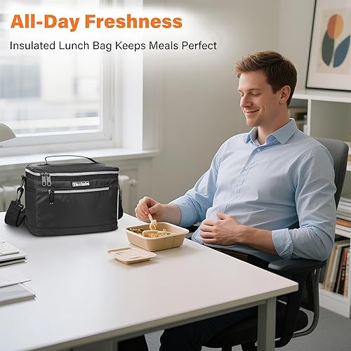 Miniatura 2 de Tirrinia - Lonchera térmica para hombres y mujeres, adultos y niños, reutilizable, con aislamiento, a prueba de fugas, para el trabajo, oficina