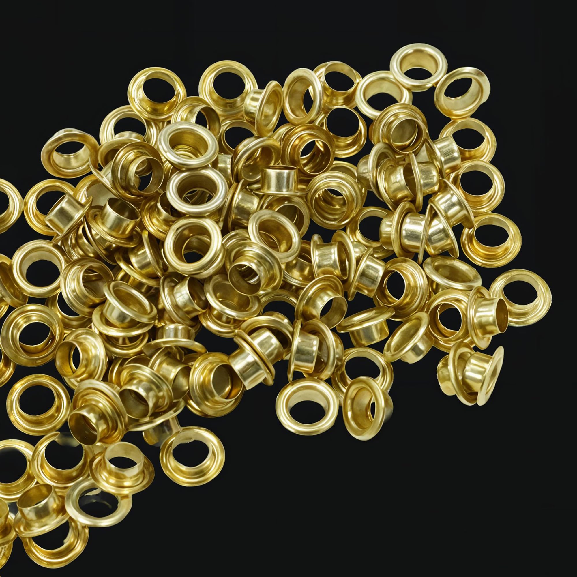 WedDecor 12mm Self-Piercing Banner Gold Eyelets For Semi-Automatic Eyelet Machine, Durable Iron Grommets Without Washers For Banners, Pool Cover or Signs, 500pcs