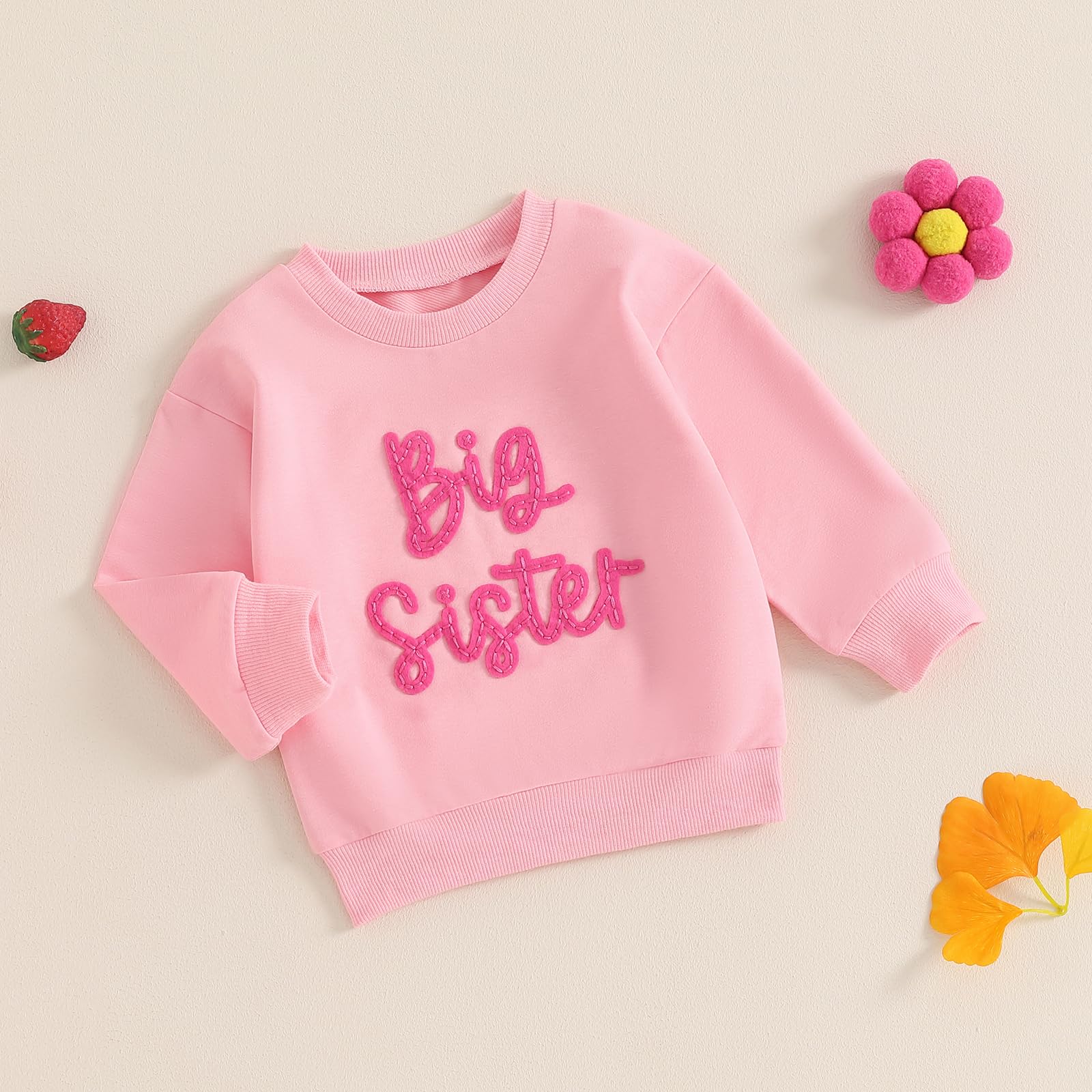 Big Sister Maglione Felpa Manica Lunga T Shirt Top Bambino Ragazza Primavera Autunno Vestiti