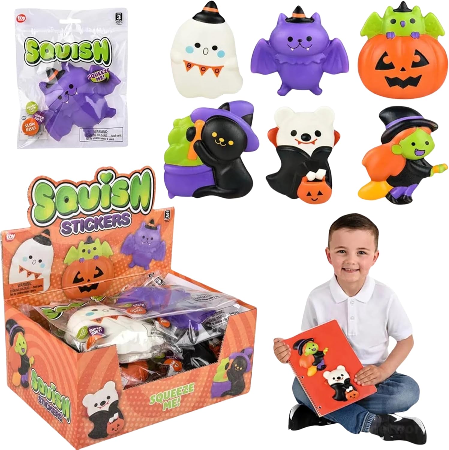 Rhode Island Novelty 4.75" Halloween Squish Jumbo Stickers