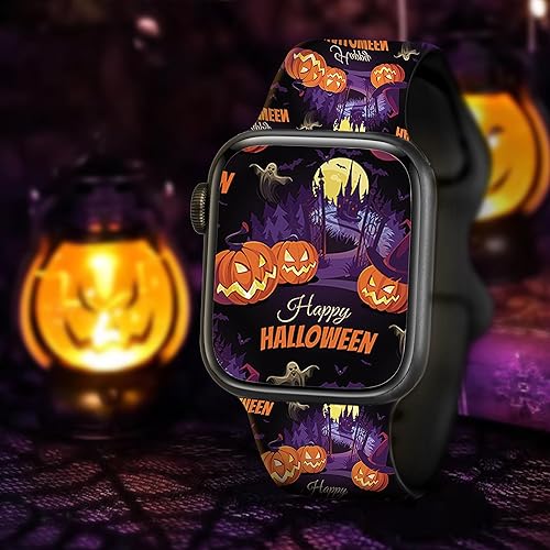 Miniatura 15 de Christmas Gift Compatible with Christmas Apple Watch Bands for Women 49mm 46mm 45mm 44mm 42mm, Soft Silicone Santa Claus for Apple Watch Ultra 3