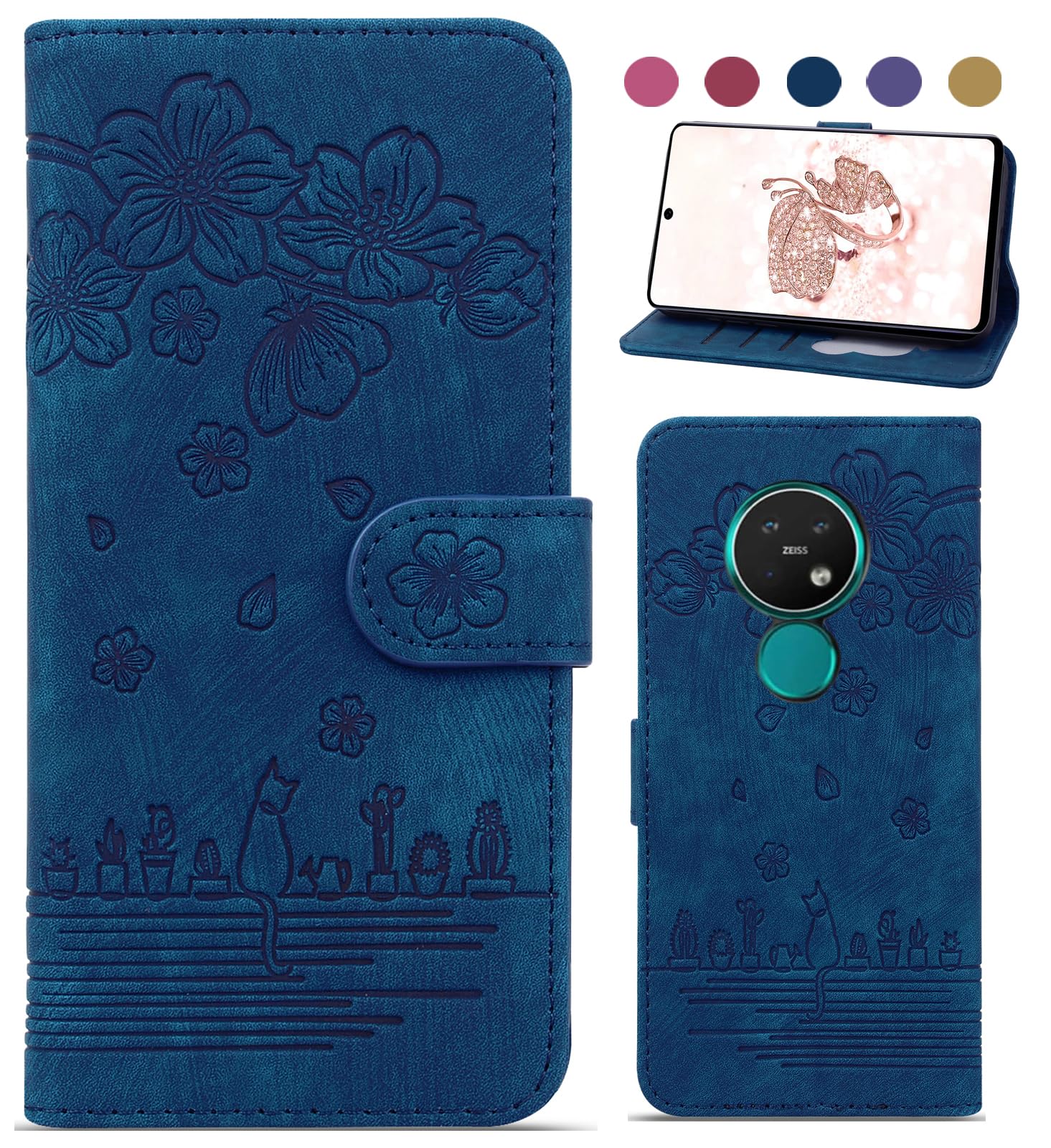 HualuBro Retro Leder Klapphülle Für Nokia 7.2 / 6.2 – Mit Kartenfächern & Standfunktion!