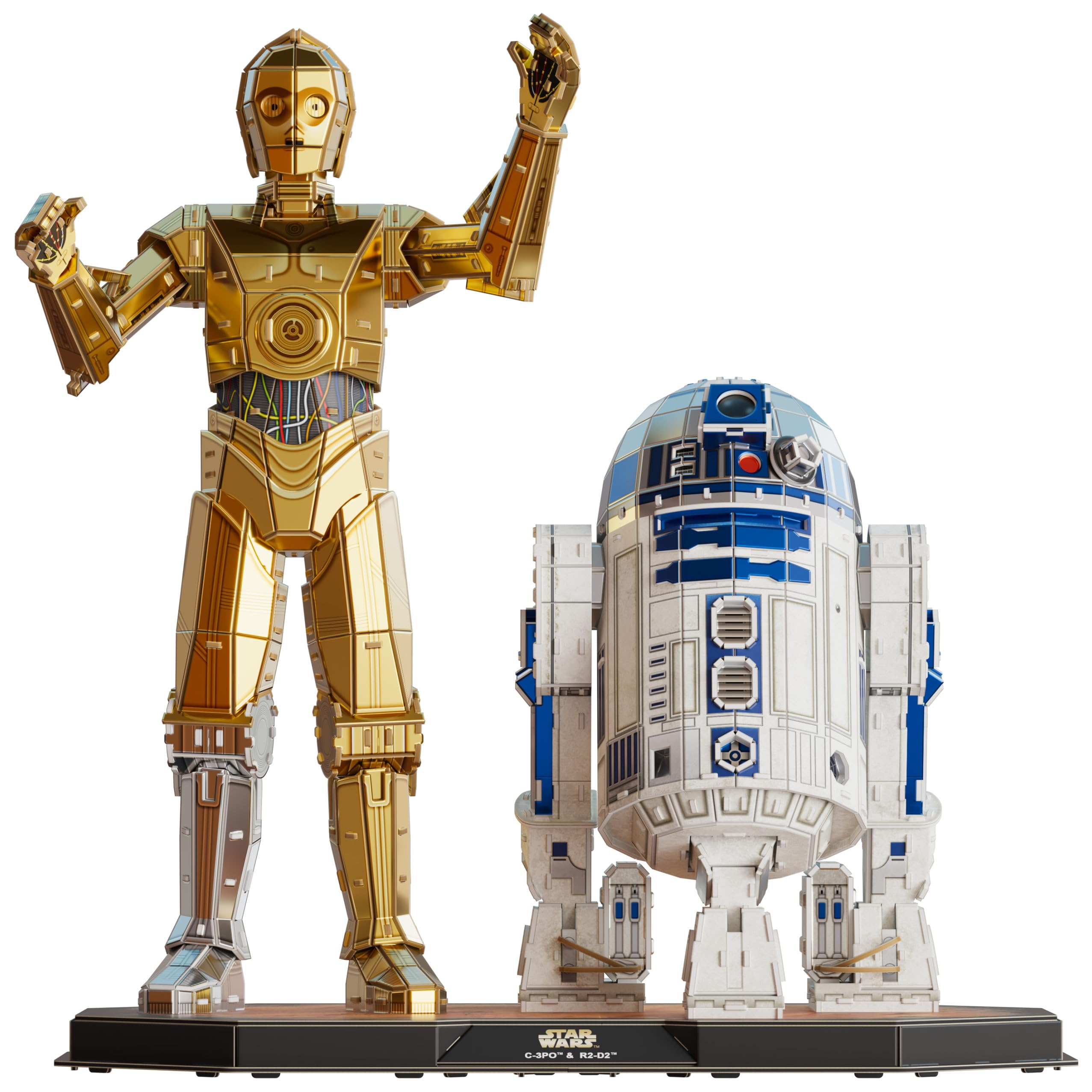 4D Build -4D Build, C-3PO et R2-D2 Star Wars à Collectionner, Jouets de Construction, Puzzle 3D pour Adultes et Adolescents, 416 pièces, à partir de 12 Ans (Spin Master 6074268)