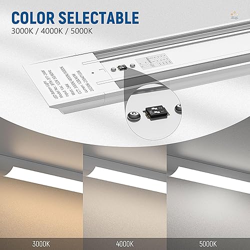 Miniatura 9 de DAKASON Lámpara de techo LED de 2 pies para montaje empotrado en garaje, 18 W, 2160 lm, iluminación LED para armario, montaje en superficie, 345000