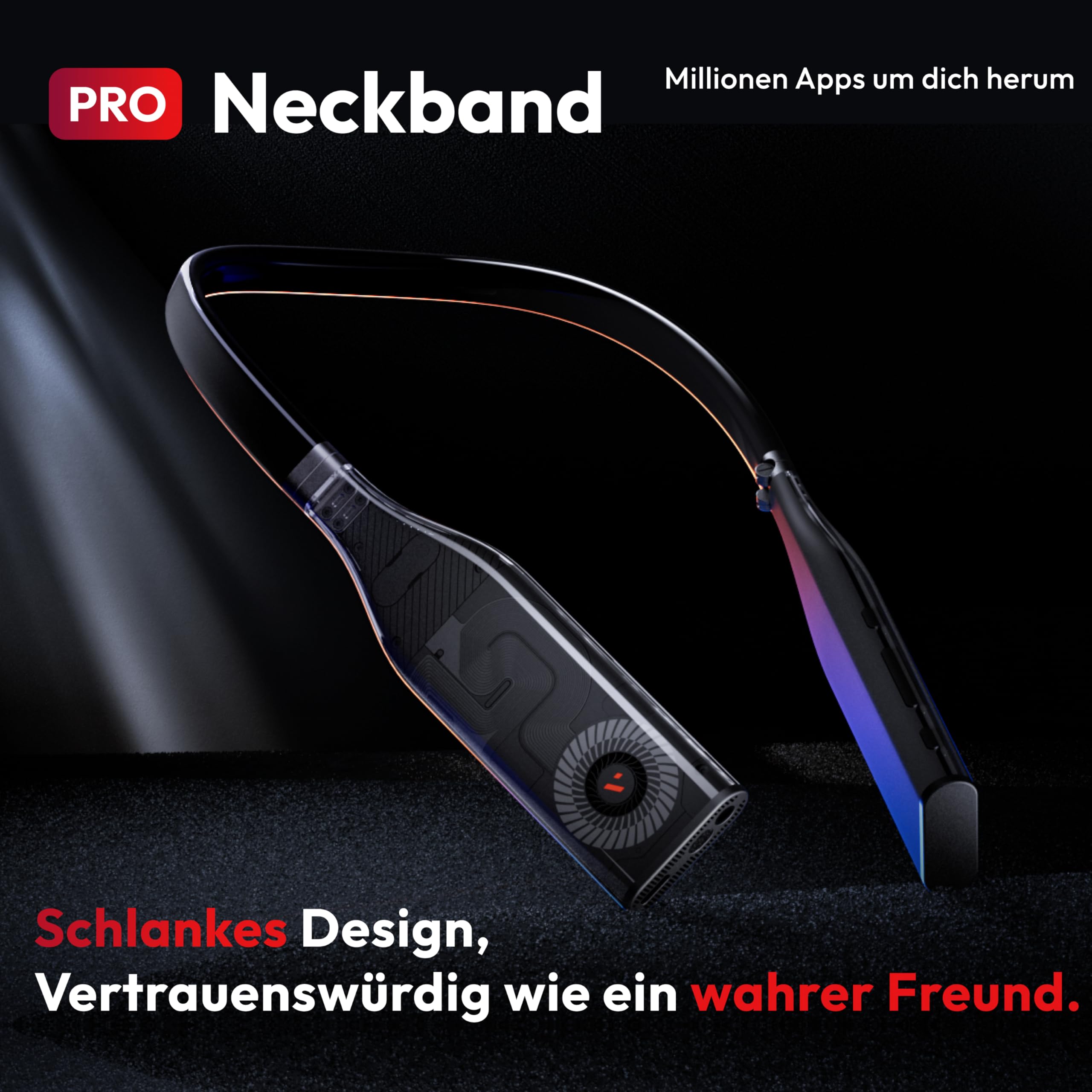 VITURE Pro Neckband, Offizieller Partner von PSPlay, Multi-Screen/3DoF/Smooth Follow/Ambient Mode, 3D Player, AI Assistant, nahezu kabellose Freiheit für Gaming & Streaming, 12GB+256GB