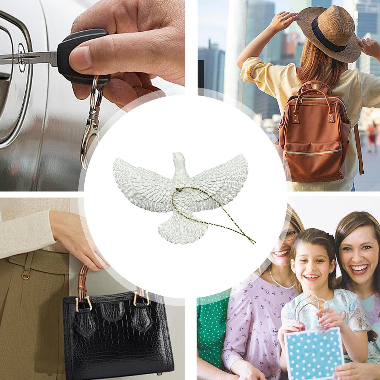 Kerstbal - decoratieve hanger - 3 katten op een rij