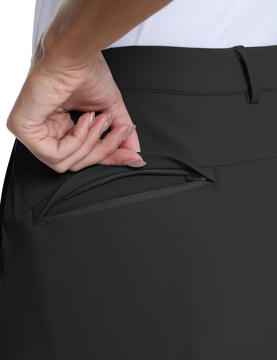 V VOCNI Womens Golf Pants Stretch Work Dress Pants 7/8 Belt Loops Casual Travel Athletic Hiking Lounge Trousers - Image 4