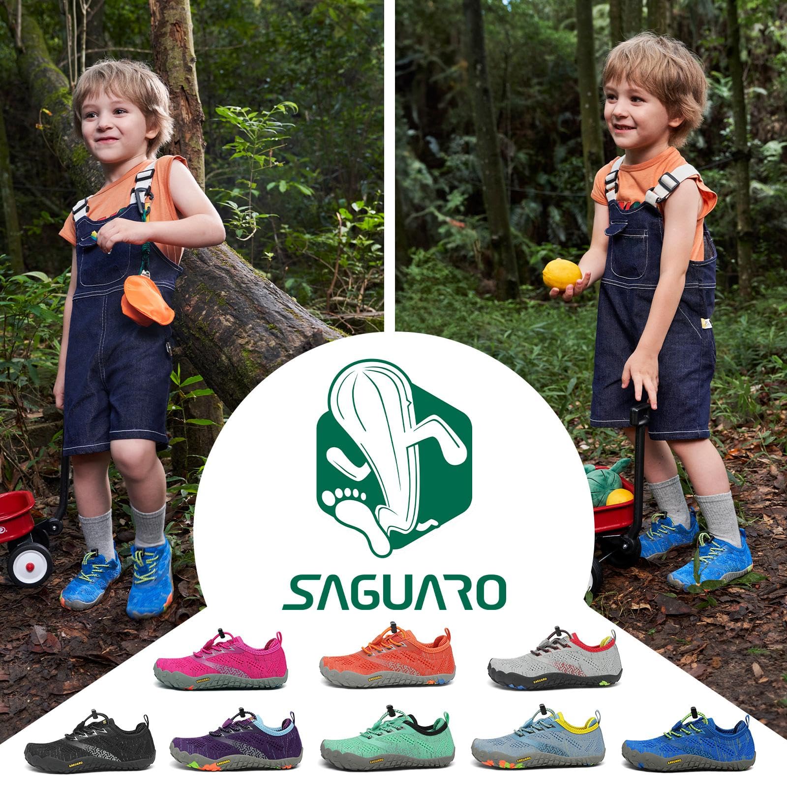 SAGUARO Minimalistas Barefoot Zapatillas de Trail Running Niños Transpirables Exterior