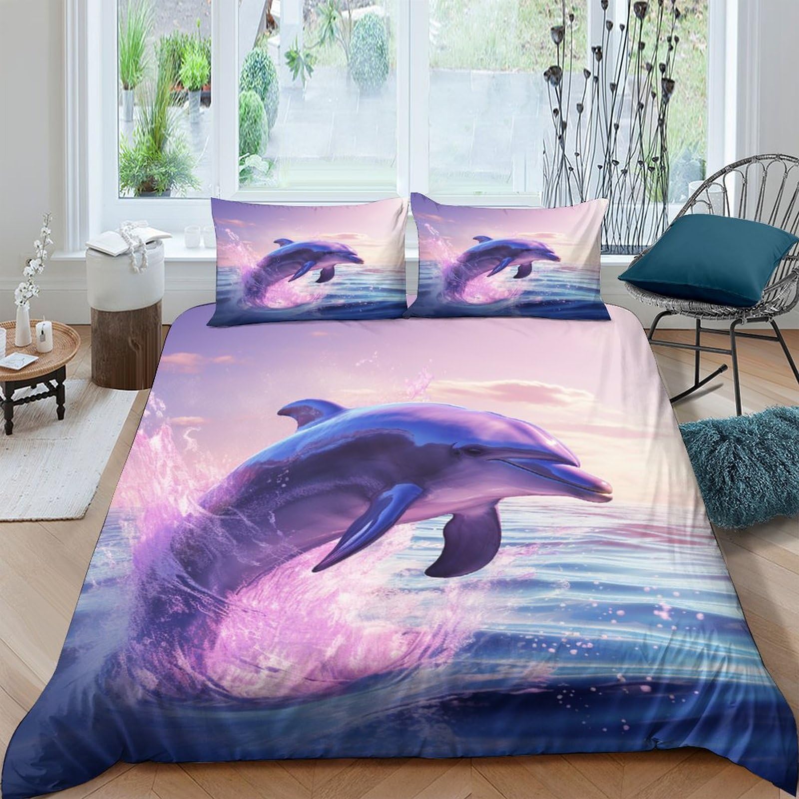 Housse de couette dauphin de qualité supérieure en microfibre super douce
