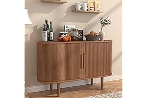 47" Wooden Sideboard Cabinet for Kitchen, Living Room, Entryway(Walnut)