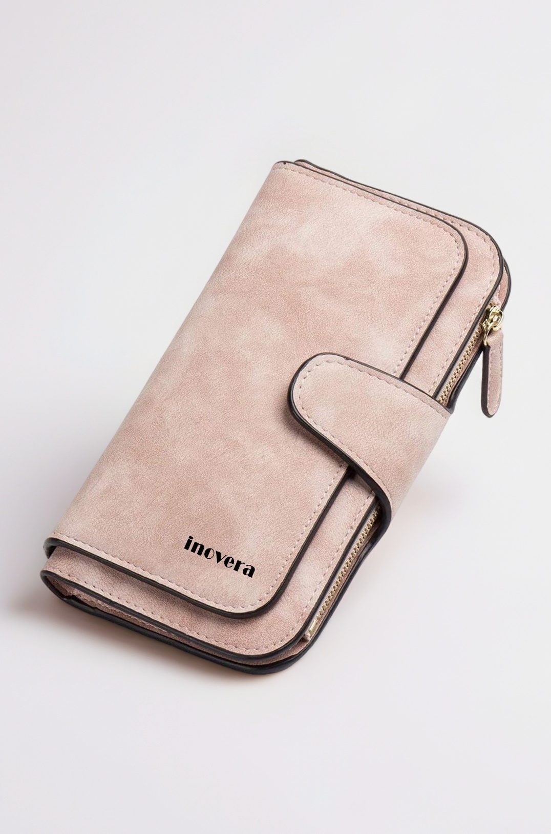 Women's Vegan Leather Tri-fold Fashion Card Coin Holder Long Wallet (KK24)