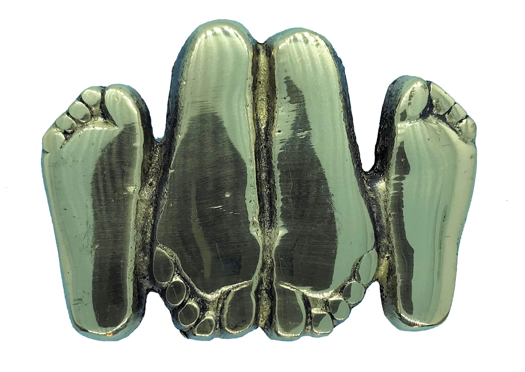 Tanside Limited Uncoloured Feet Belt Buckle