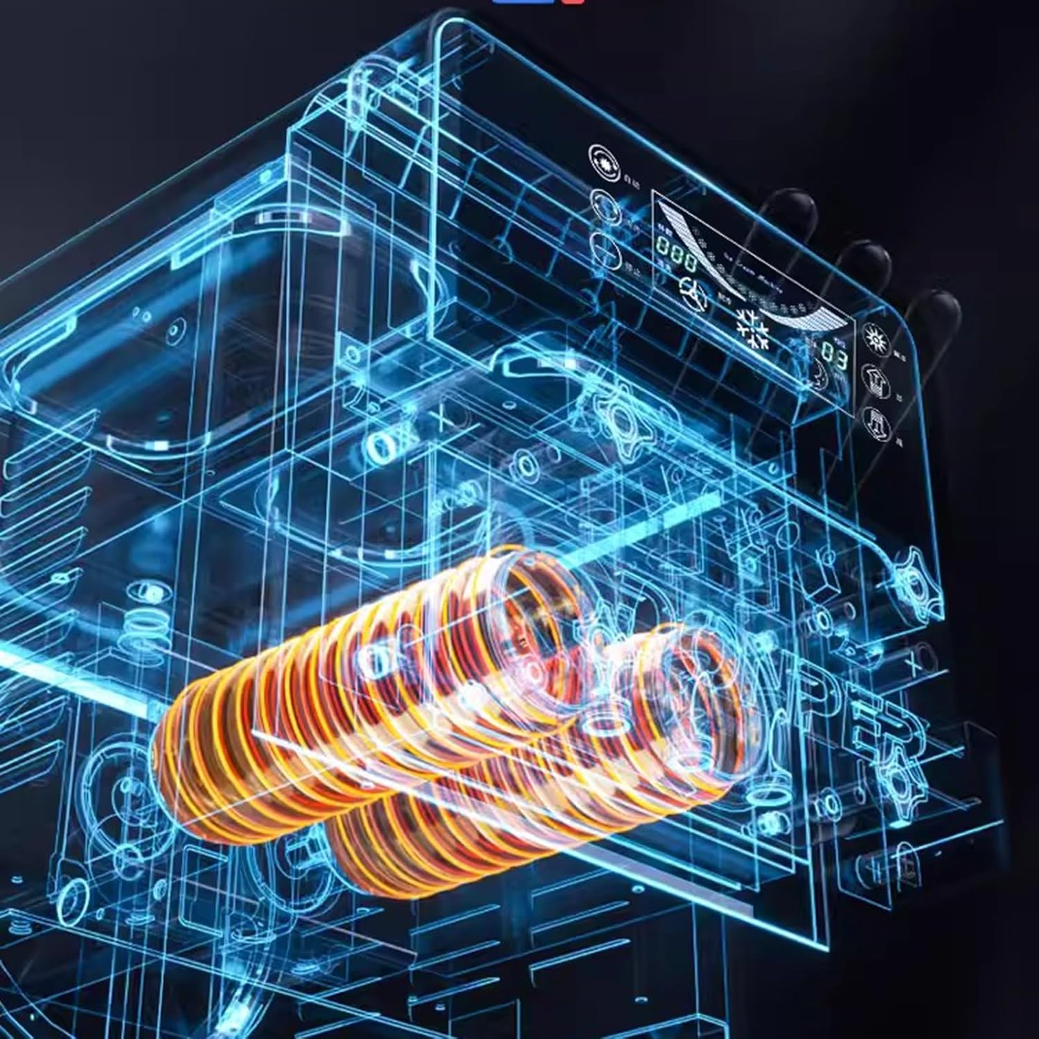 Ice Cream Maker Fully Automatic Commercial Ice Cream Machine Milk Tea Shop Ice Cream Machine Stall Sweet Cone Machine Soft Serve Ice Cream Machine