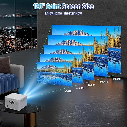 Miniatura 3 de Proyector con WiFi y Bluetooth3 años de protección2000ANSI nativo 1080P4K compatibleProyecto de corto alcance para hogar y exteriorAplicaciones