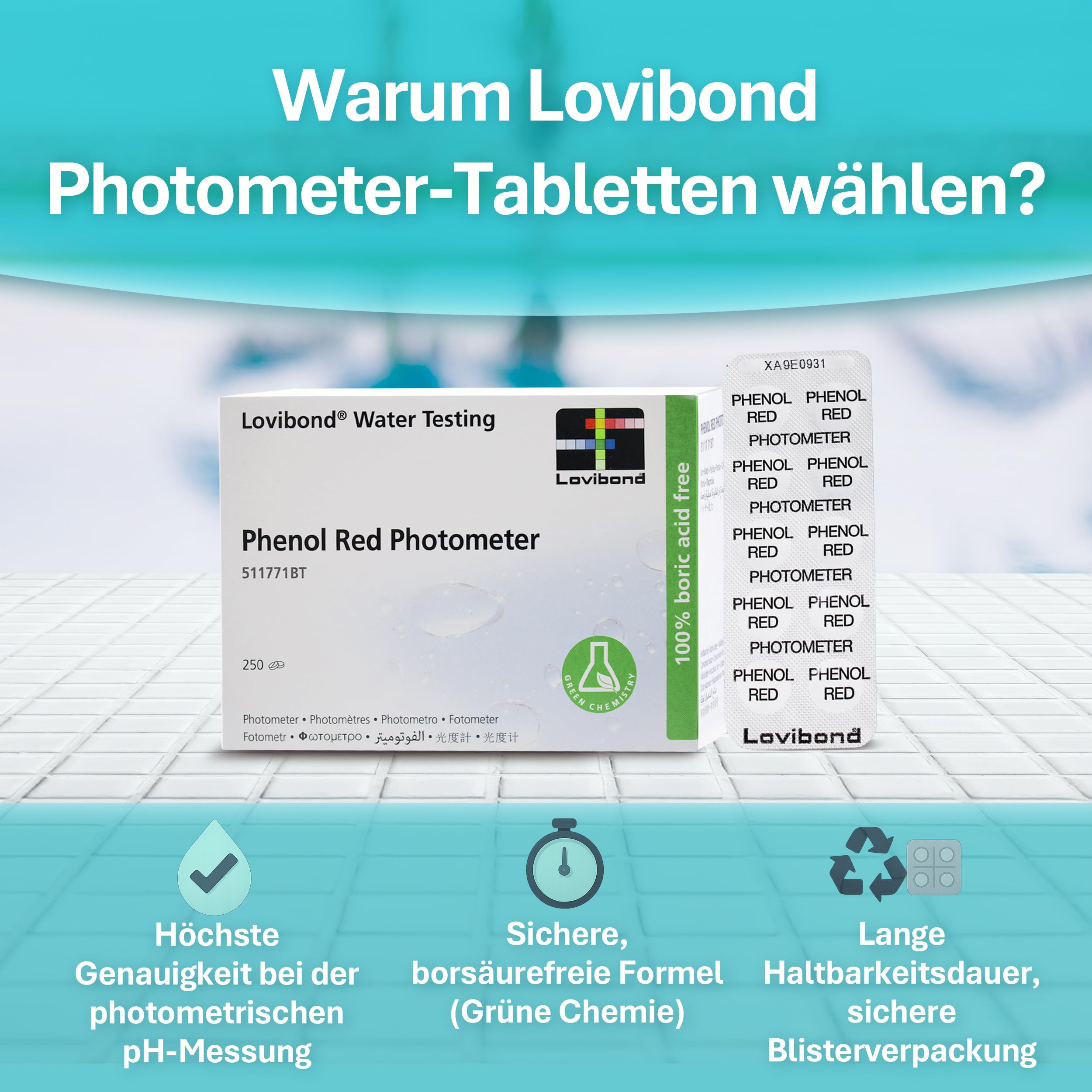 Lovibond Phenol Red Photometer 500 pH Tablets
