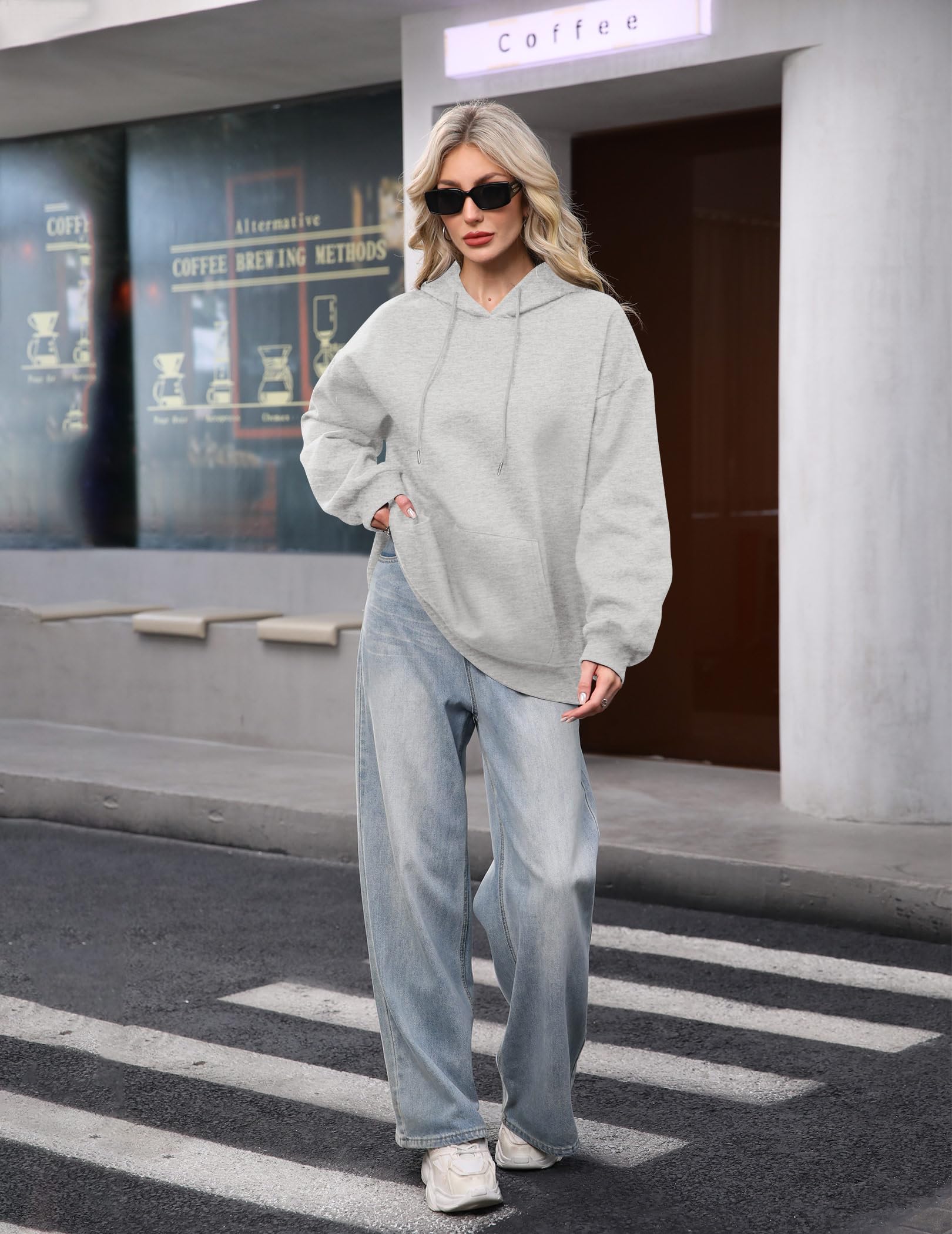 Felpa con cappuccio da donna leopardata con stampa ghepardo oversize con cappuccio casual a maniche lunghe in pile felpe con tasca