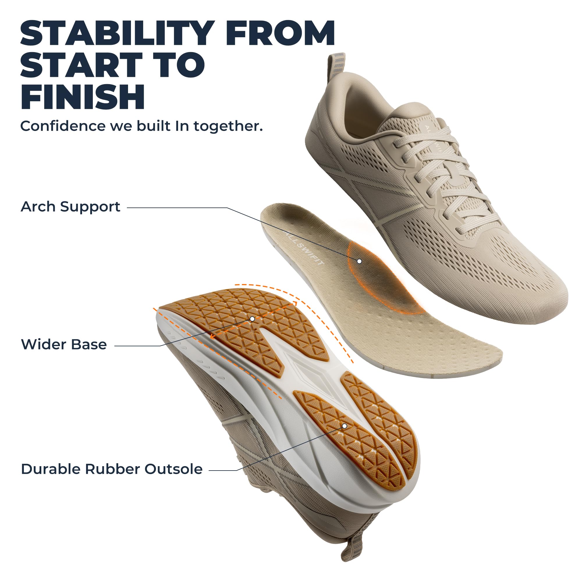 ALLSWIFIT Zapatillas de correr para hombre, tenis y caminar