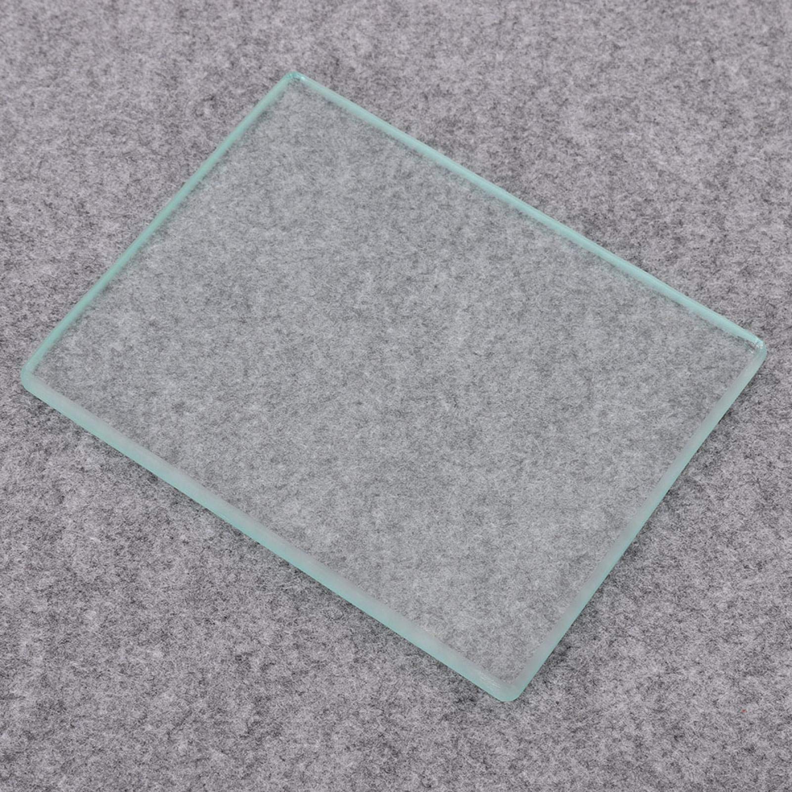 Leathercraft Glass Slicker, 130 X 100 X 8 Mm Leer Polijsten Gehard Glas Polijstgereedschap, Lederen Ambachtelijke Afwerkingstools Voor Het Gladmaken Van Leer