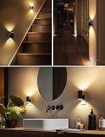 Vista 5 de L LOHAS LED Luz nocturna enchufable, luces nocturnas modernas enchufables a la pared, sensor de atardecer a amanecer, blanco suave 3000K, brillo