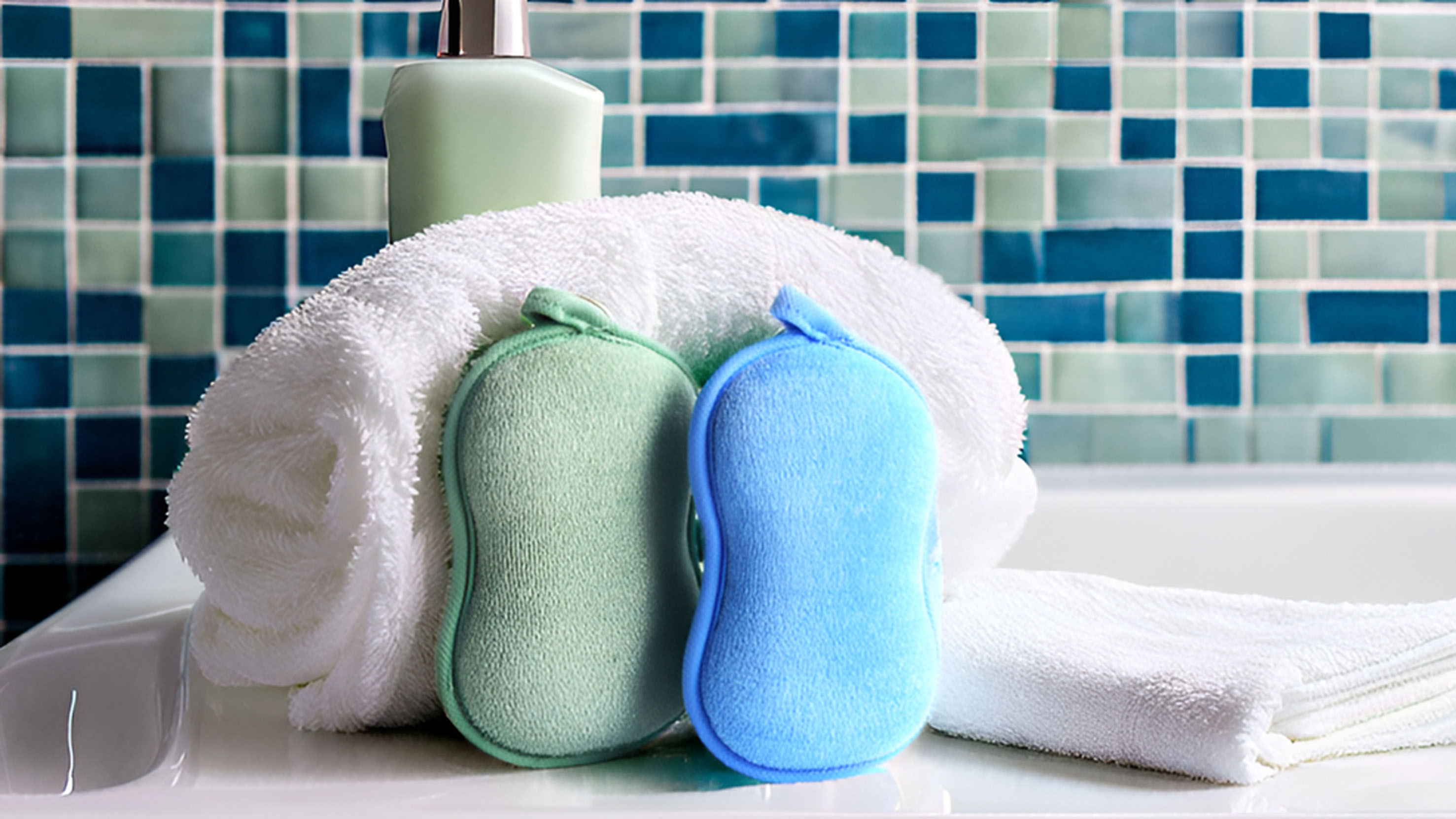 3-Pack Ultra-Soft Elephant Baby Bath Sponges - 3-Layer Gentle Wash Sponges For Newborns & Toddlers