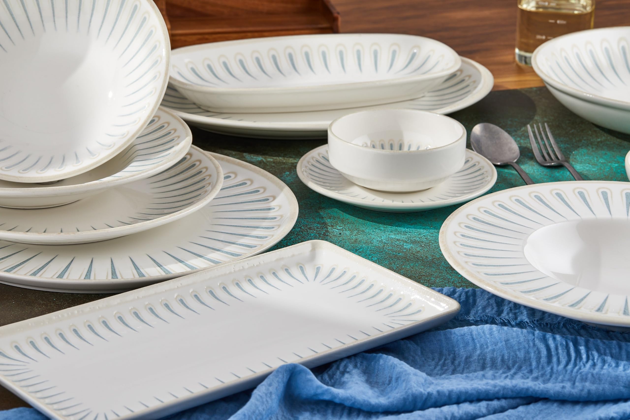 Rinart Assiette à desserts - Sierra - Porcelaine - 21 cm - lot de 6