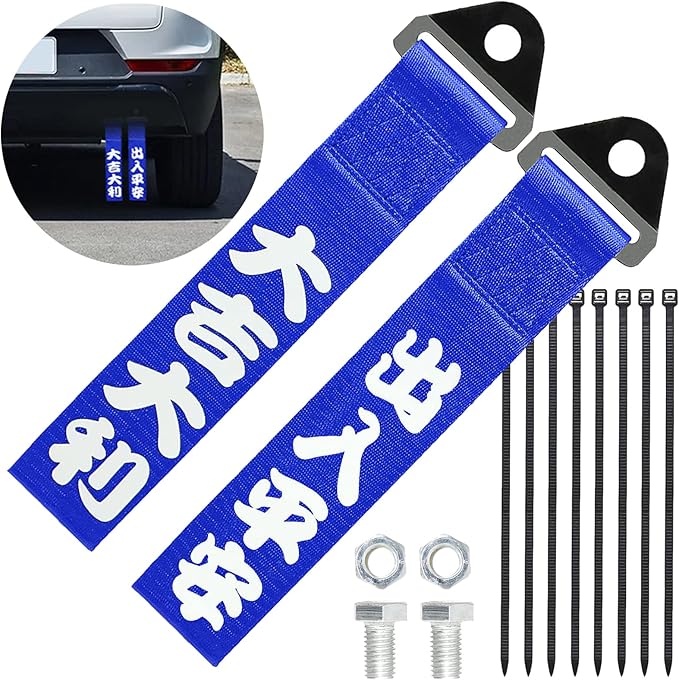 AULESSE JDM Tow Strap Racing Tow Strap for Front or Rear